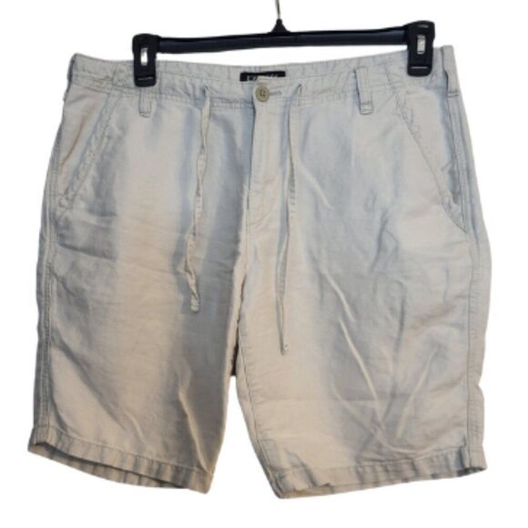 Express Men's Beige Cotton/ Linen Blend Shorts   KJ061424-C - Picture 1 of 3